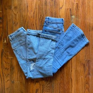 Two pairs of jeans // Zara & Topshop